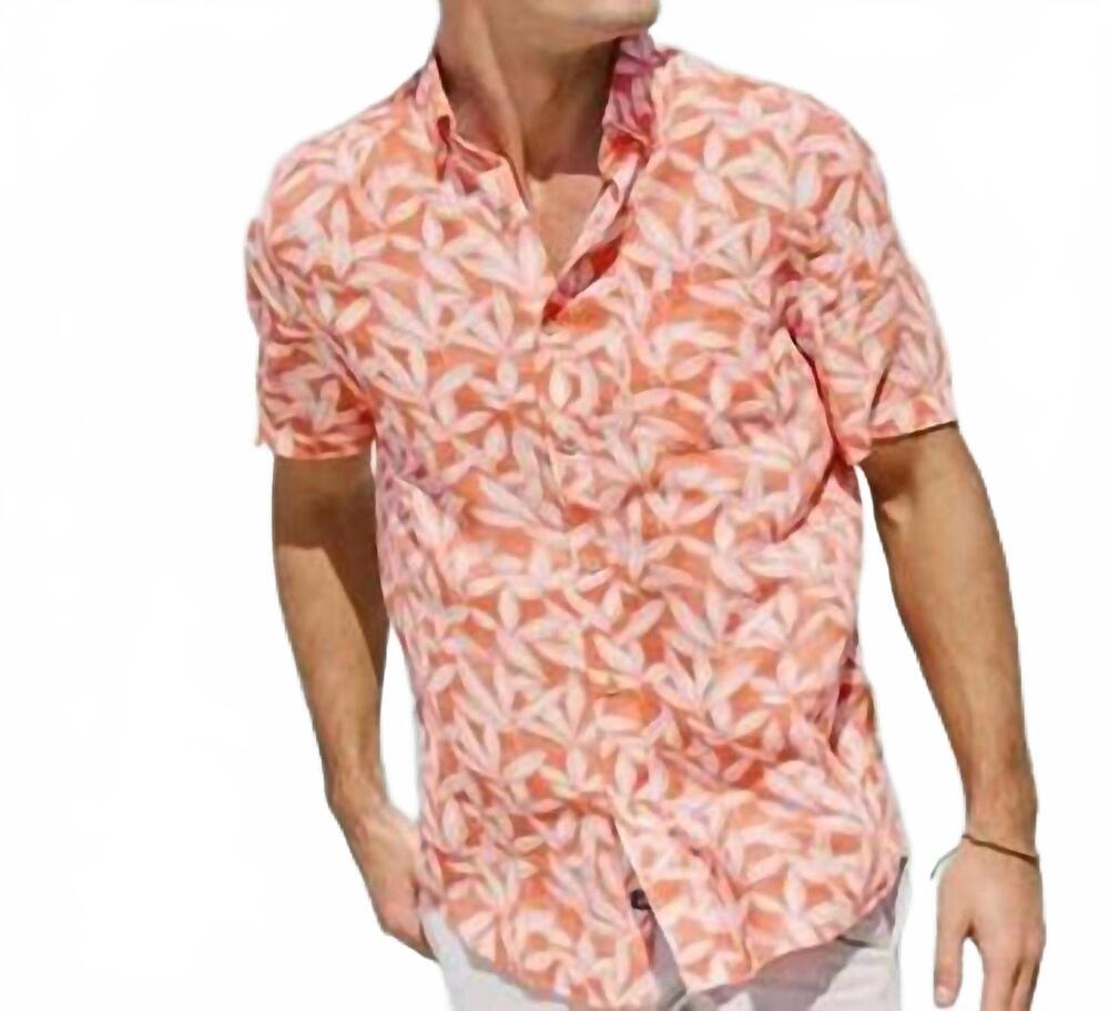 NEW SOUTHERN TIDE men's kokomo row sportshirt in orange blossom